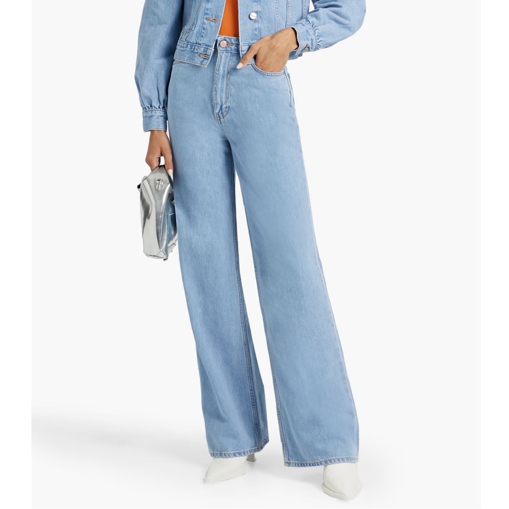 Ganni Light Blue Flare & Wide Leg Jeans